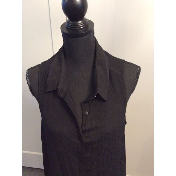 Mlle Gabrielle 2X Gauzy Cover Up Shirt Dress Collar Semi sheer - Picture 3 of 5